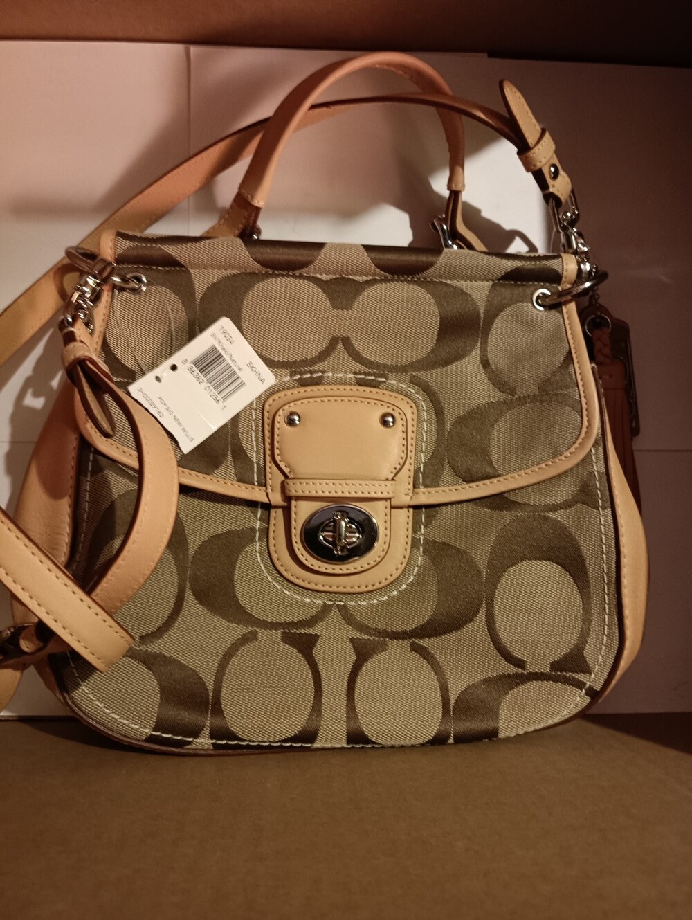 Coach Authentic Crossbodyl 70th Anniversary Beige Color NWT